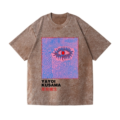 Yayoi Kusama Eyes Vintage Wash Japanese Design T-Shirt