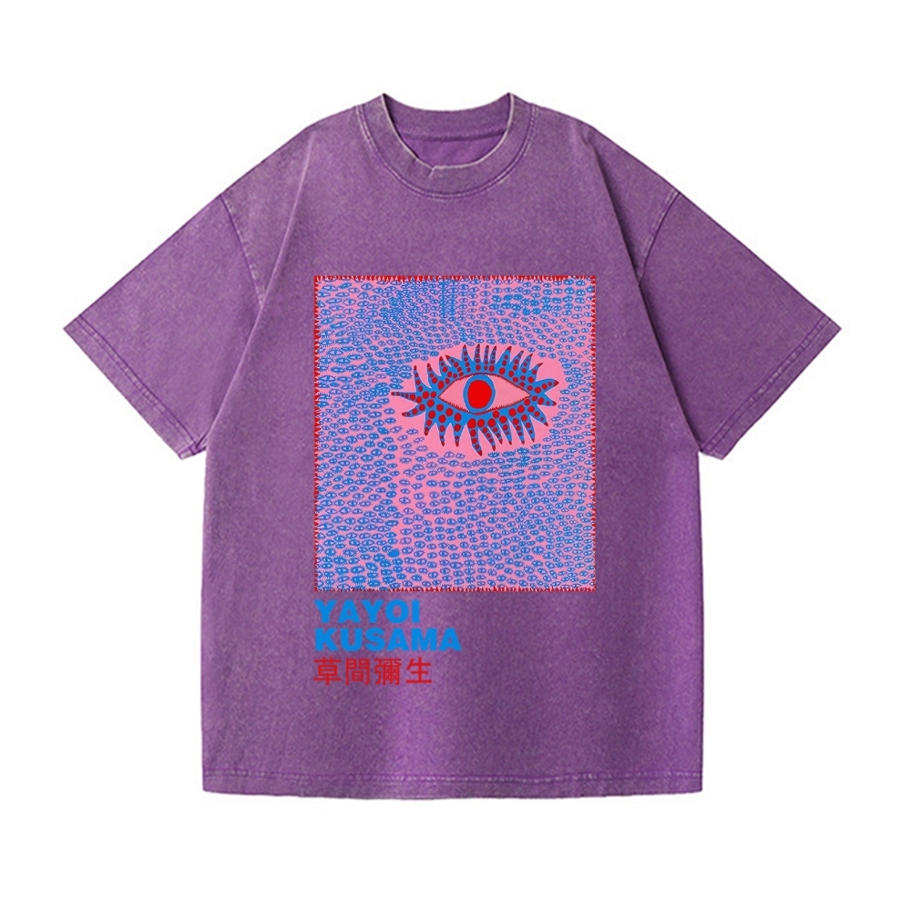 Yayoi Kusama Eyes Vintage Wash Japanese Design T-Shirt