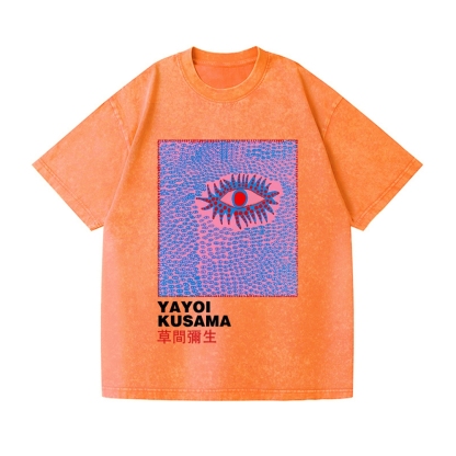 Yayoi Kusama Eyes Vintage Wash Japanese Design T-Shirt
