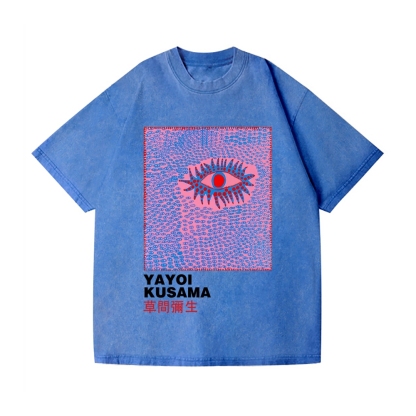Yayoi Kusama Eyes Vintage Wash Japanese Design T-Shirt