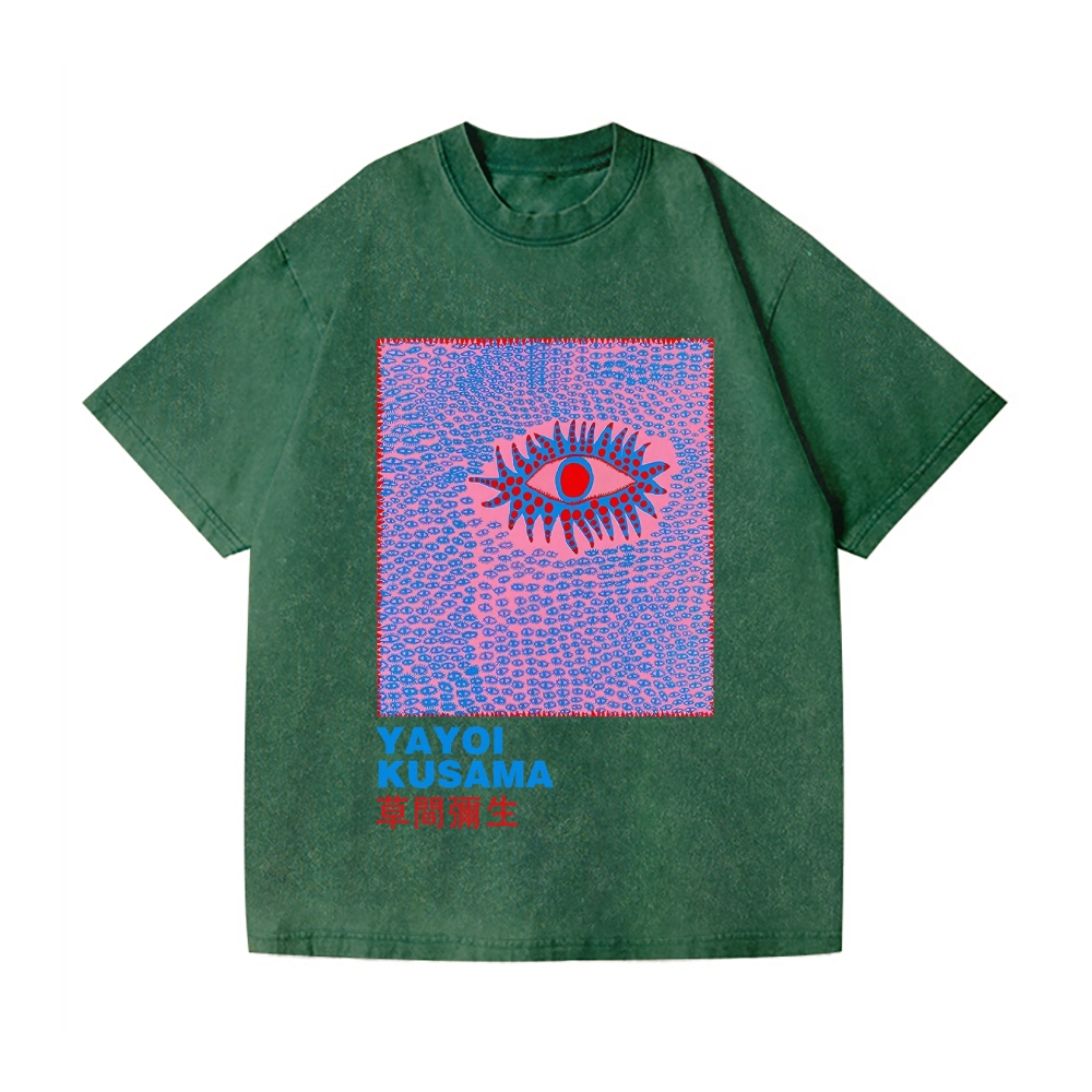 Yayoi Kusama Eyes Vintage Wash Japanese Design T-Shirt