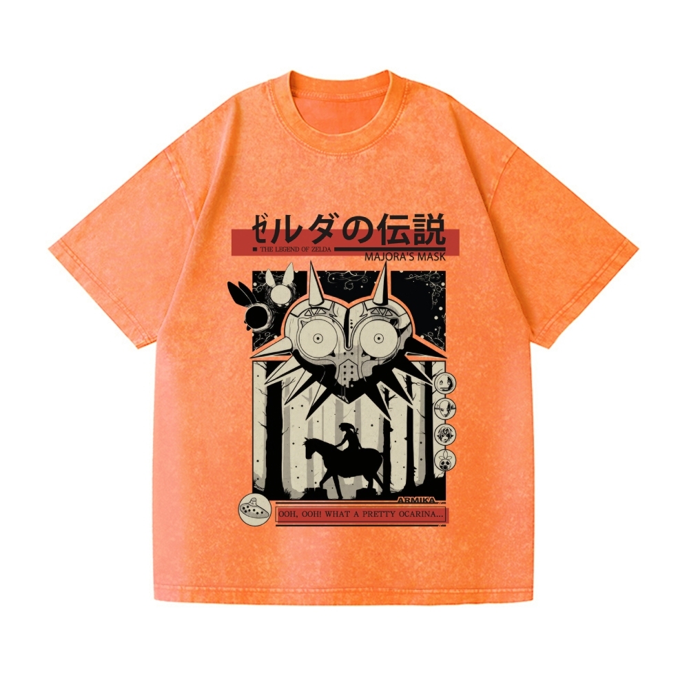 The Legend of Zelda - Majora's Mask Vintage Wash Japanese Design T-Shirt