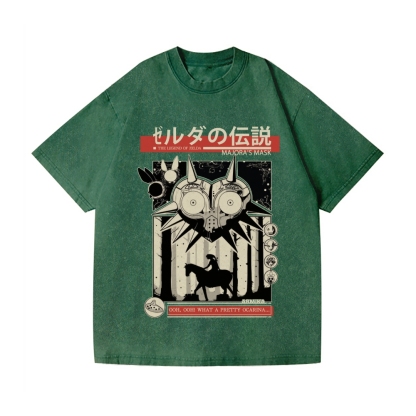 The Legend of Zelda - Majora's Mask Vintage Wash Japanese Design T-Shirt