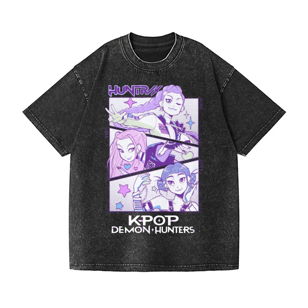 KPop Demon Hunters Vintage Wash Japanese Design T-Shirt