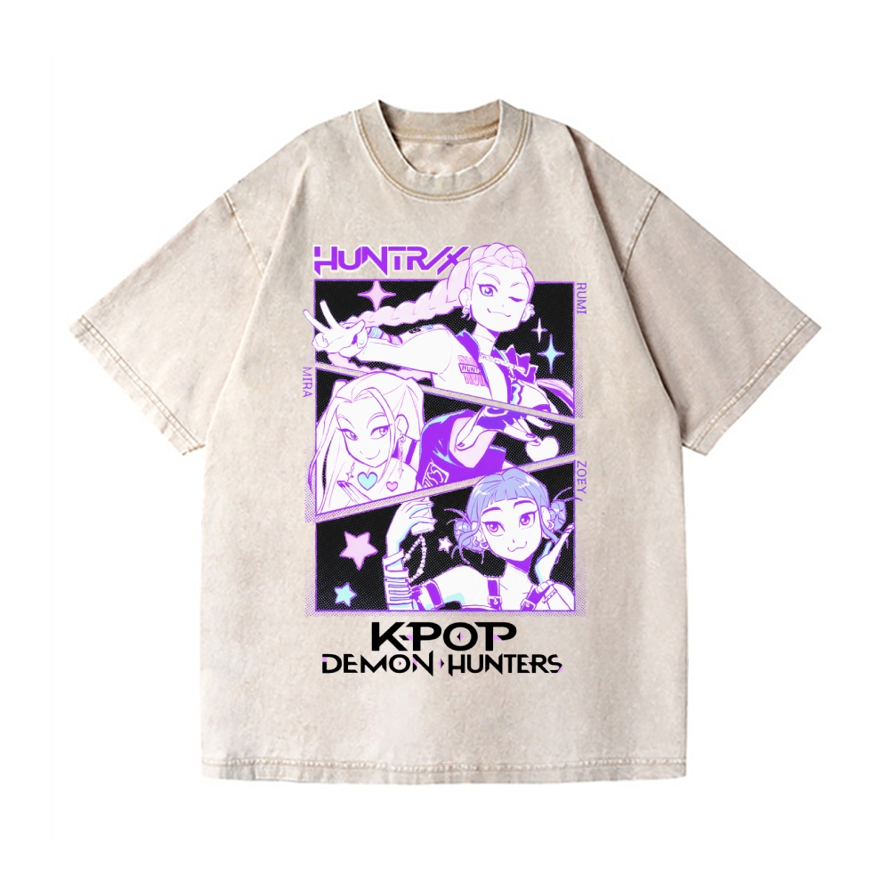 KPop Demon Hunters Vintage Wash Japanese Design T-Shirt