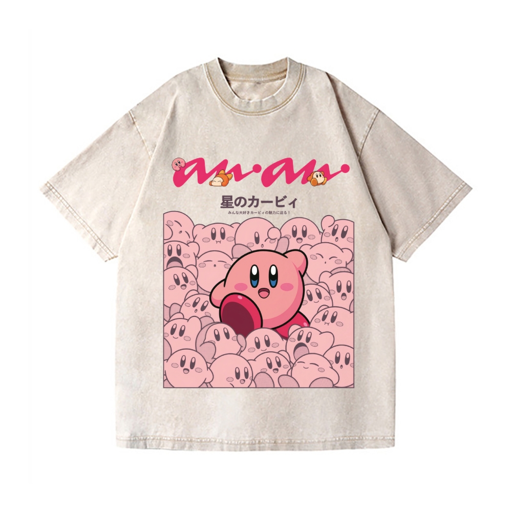 Kirby Vintage Wash Japanese Design T-Shirt