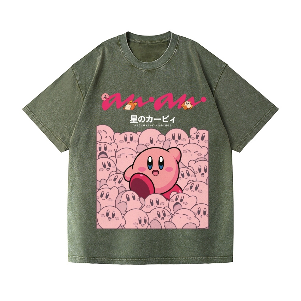 Kirby Vintage Wash Japanese Design T-Shirt