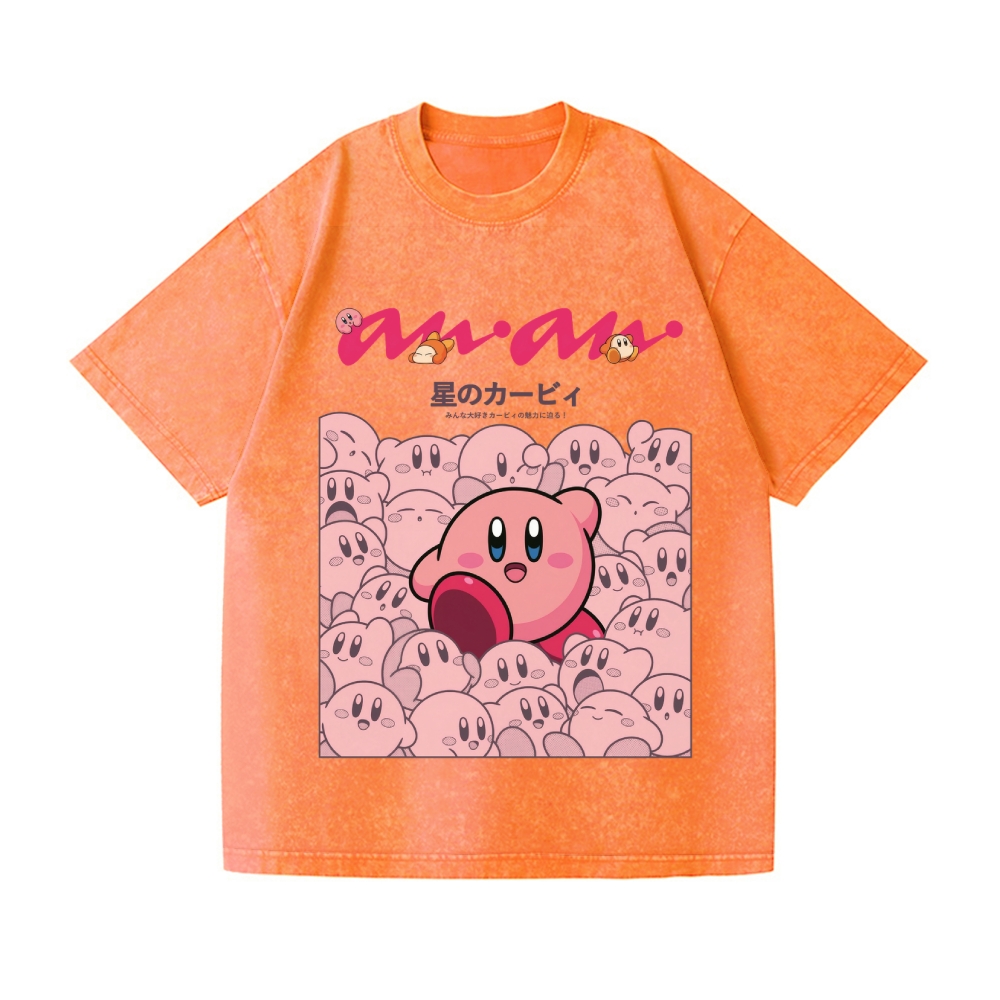 Kirby Vintage Wash Japanese Design T-Shirt