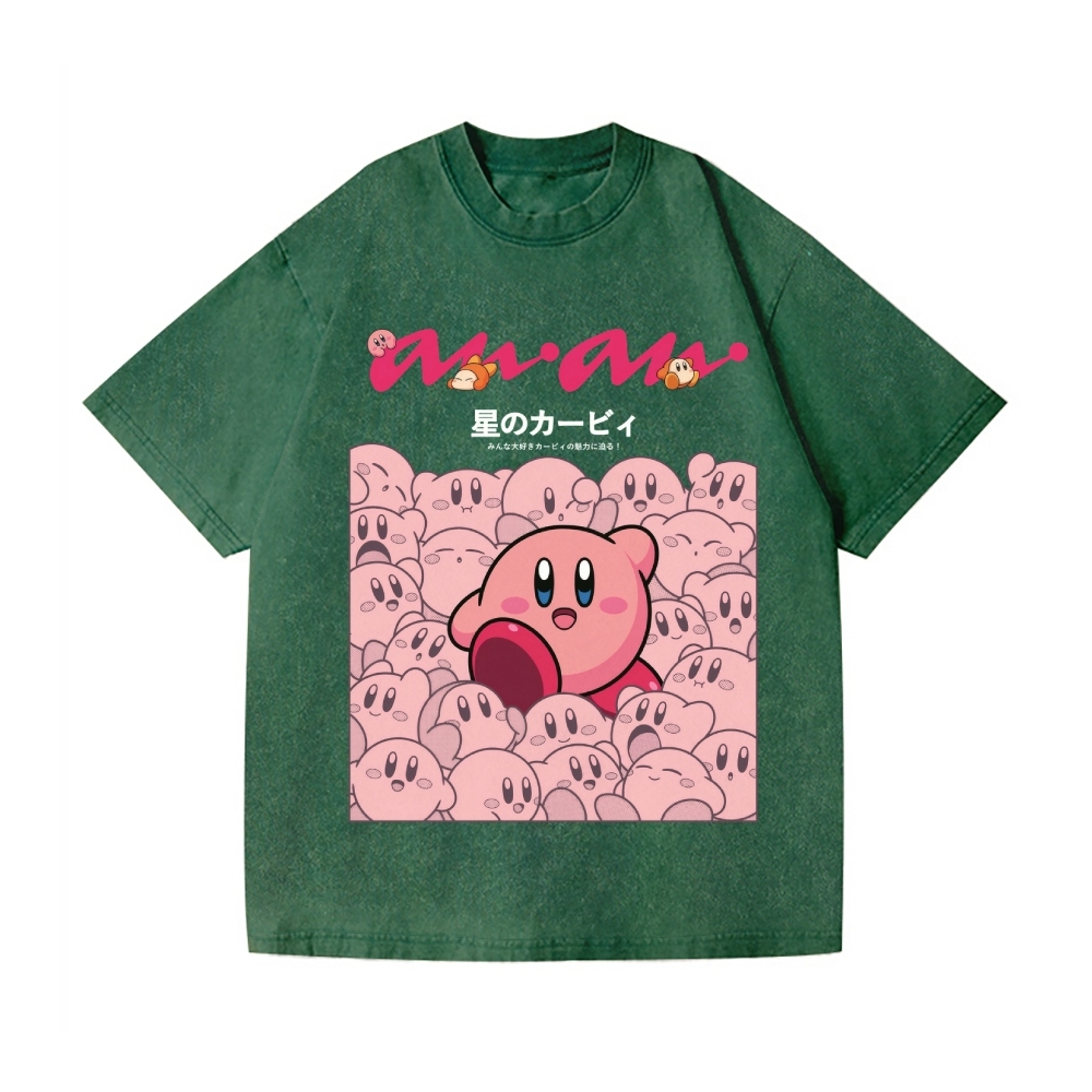 Kirby Vintage Wash Japanese Design T-Shirt