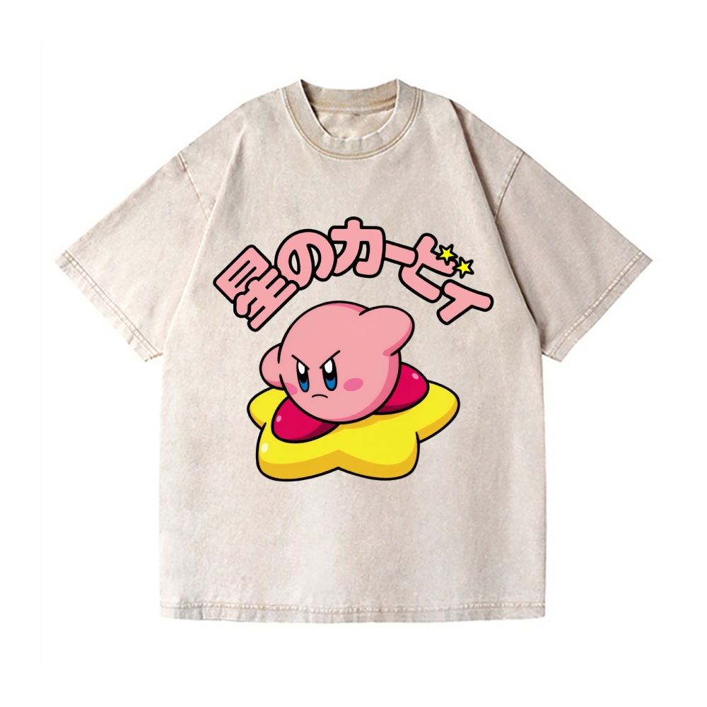 Kirby Vintage Wash Japanese Design T-Shirt