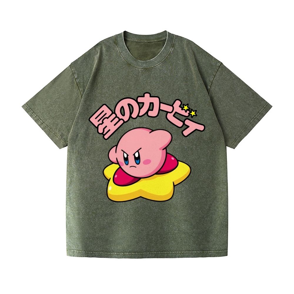 Kirby Vintage Wash Japanese Design T-Shirt