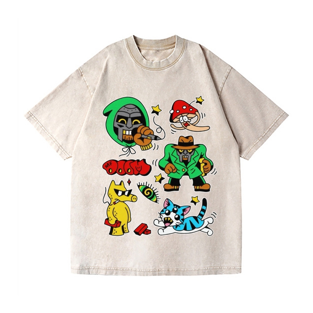 MF Doom Vintage Wash Japanese Design T-Shirt