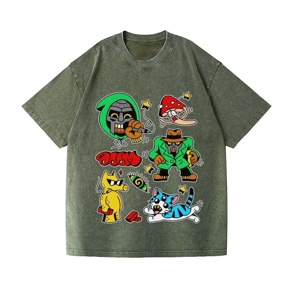 MF Doom Vintage Wash Japanese Design T-Shirt