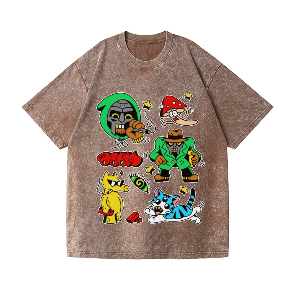 MF Doom Vintage Wash Japanese Design T-Shirt