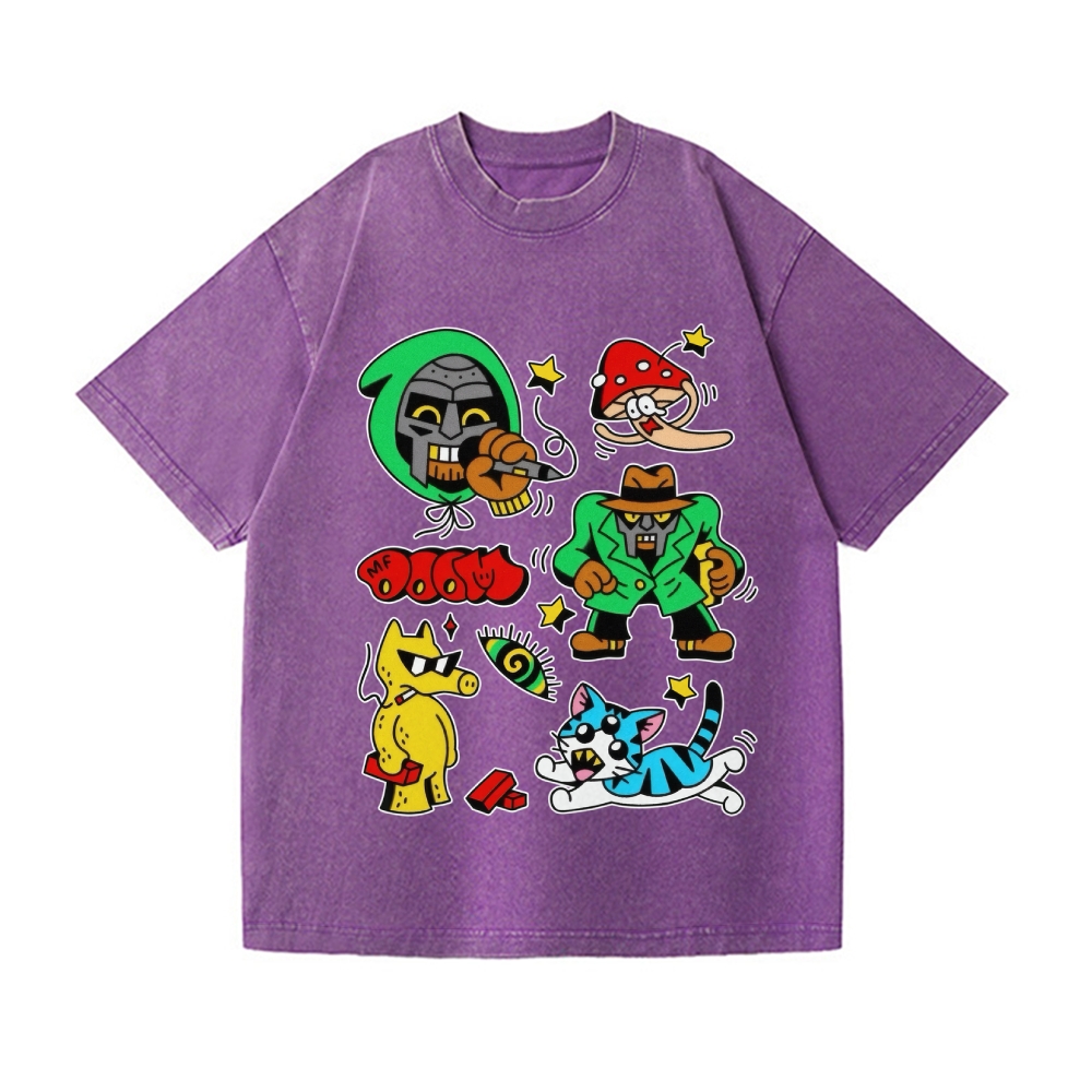 MF Doom Vintage Wash Japanese Design T-Shirt