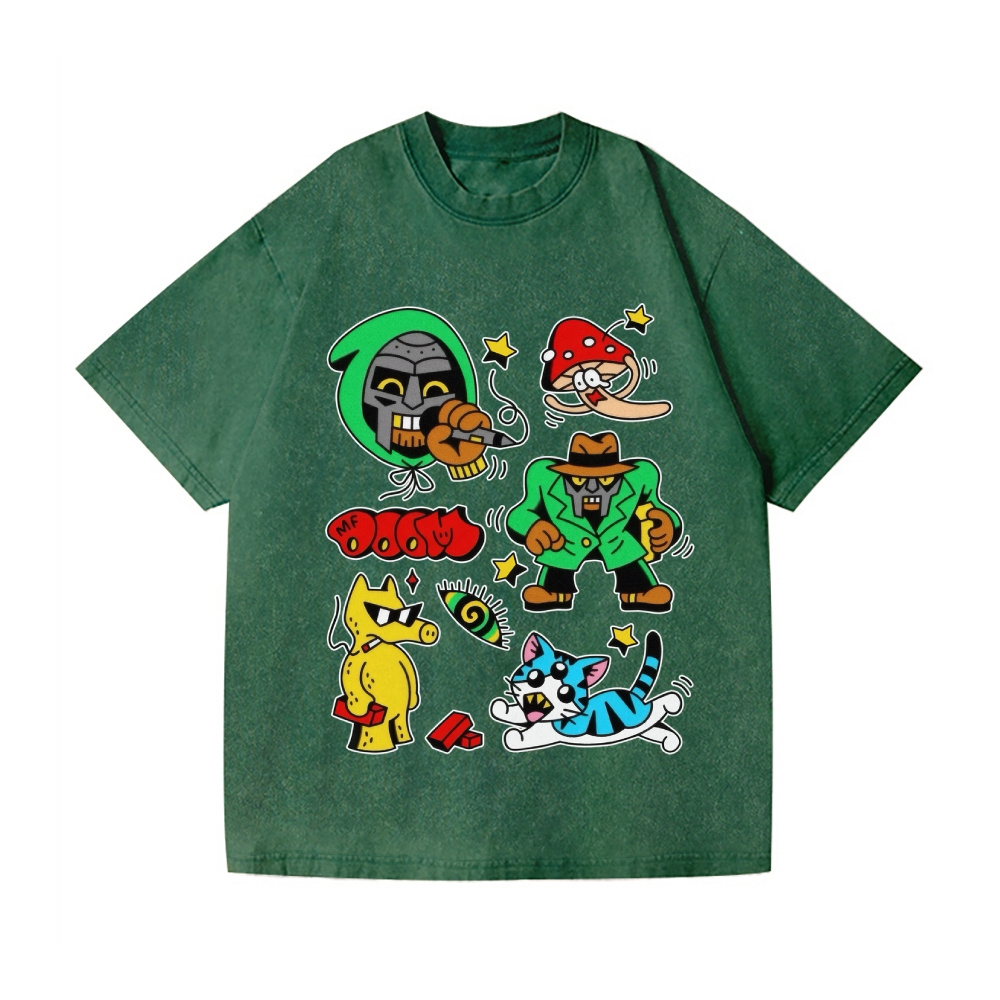 MF Doom Vintage Wash Japanese Design T-Shirt