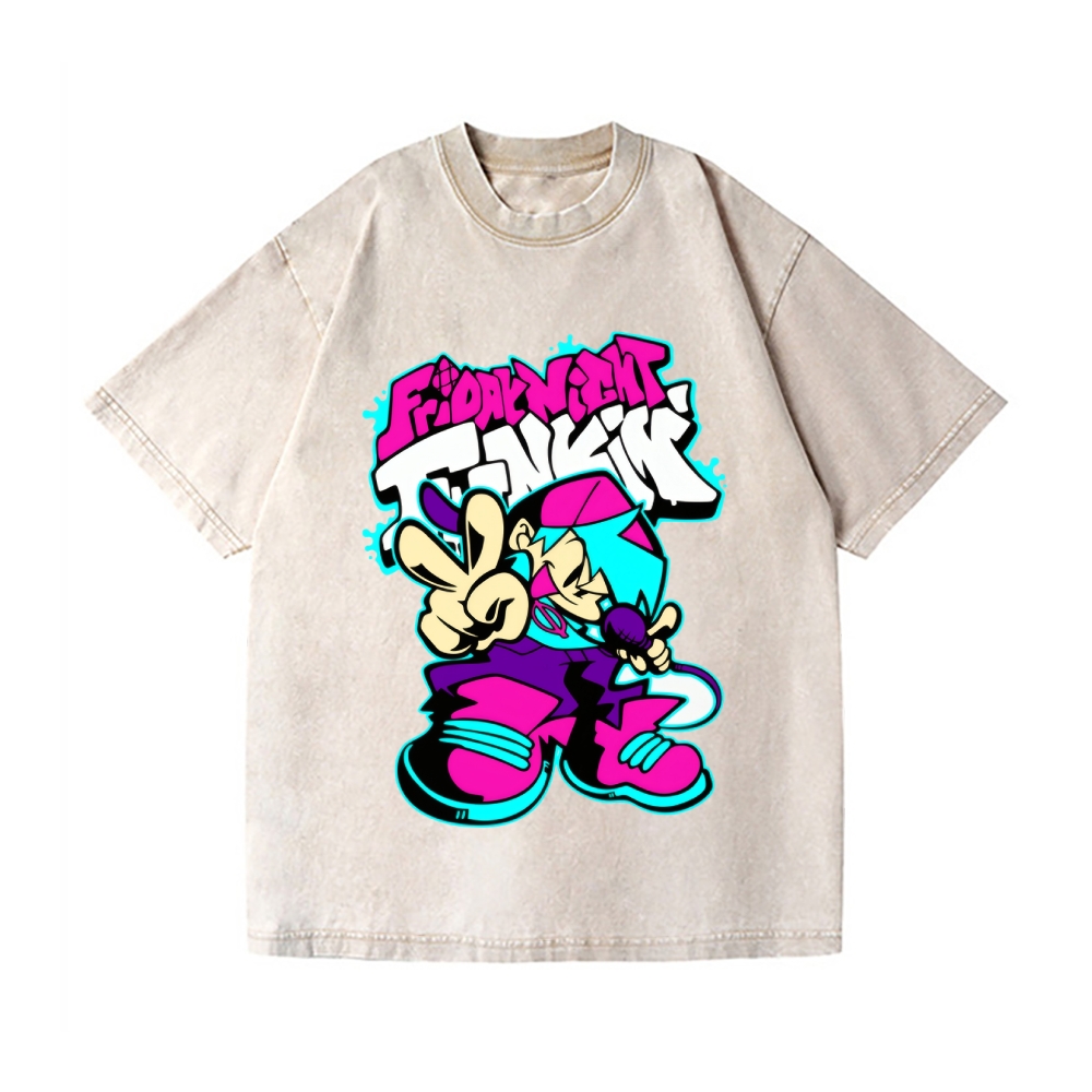 Friday Night Funkin Vintage Wash Japanese Design T-Shirt