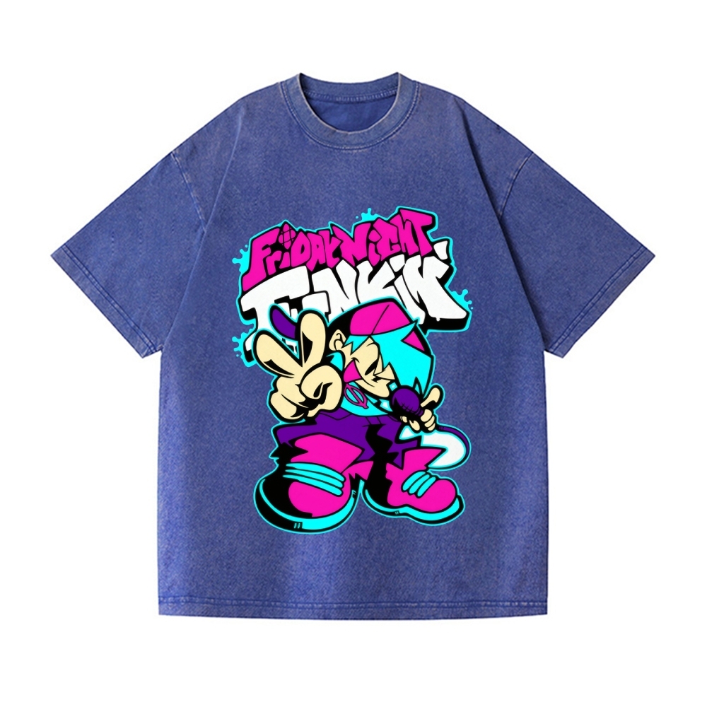 Friday Night Funkin Vintage Wash Japanese Design T-Shirt