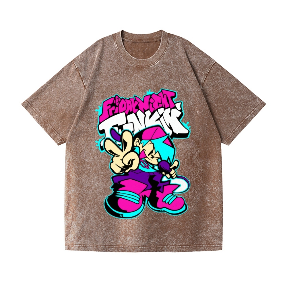 Friday Night Funkin Vintage Wash Japanese Design T-Shirt