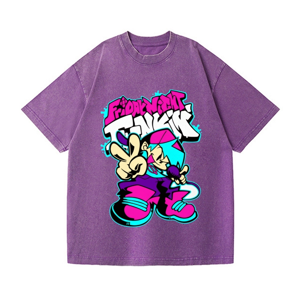 Friday Night Funkin Vintage Wash Japanese Design T-Shirt