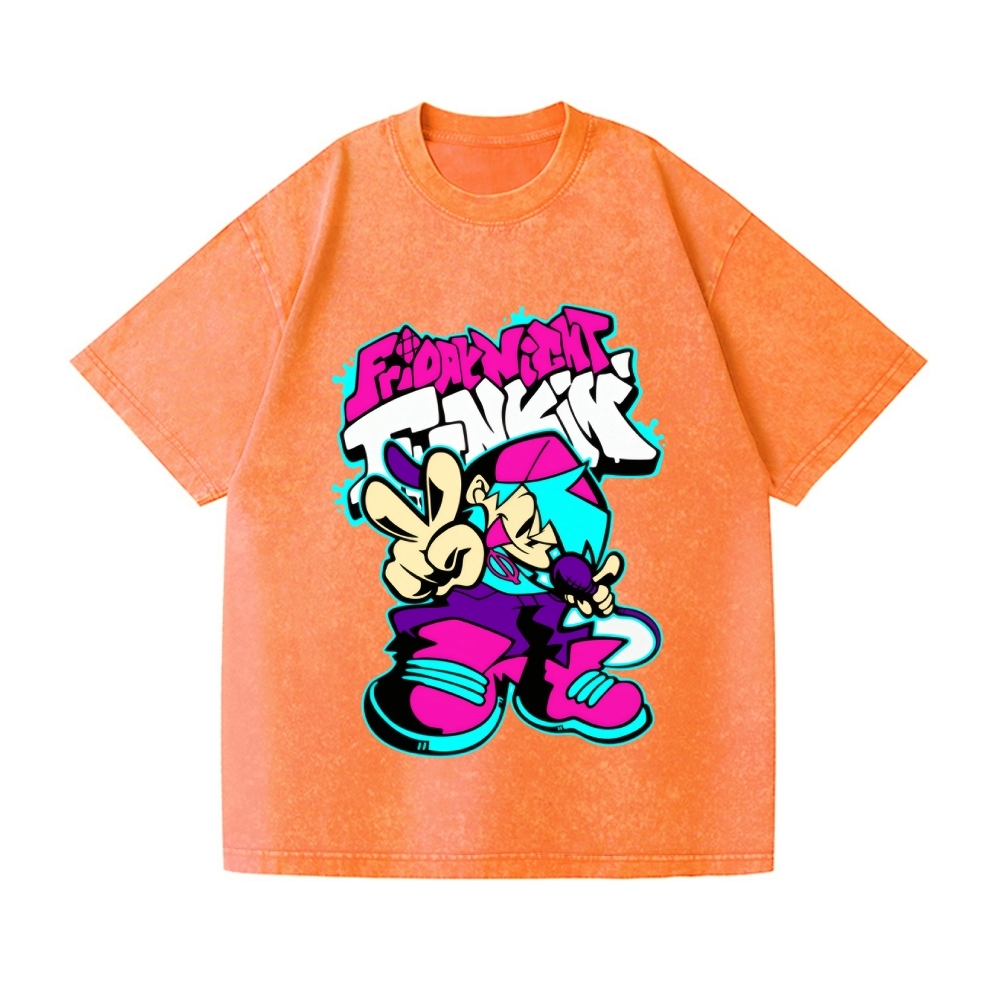 Friday Night Funkin Vintage Wash Japanese Design T-Shirt