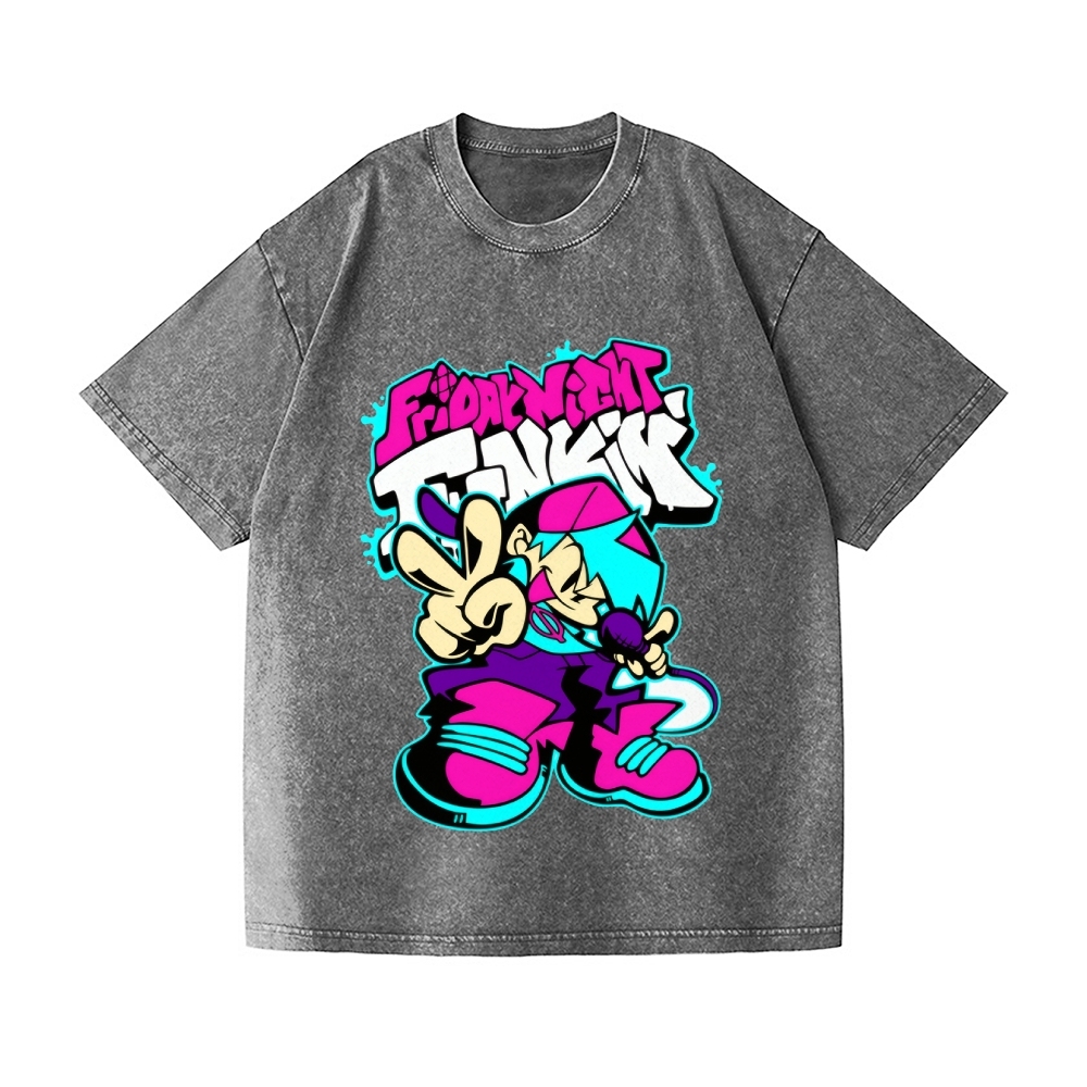 Friday Night Funkin Vintage Wash Japanese Design T-Shirt