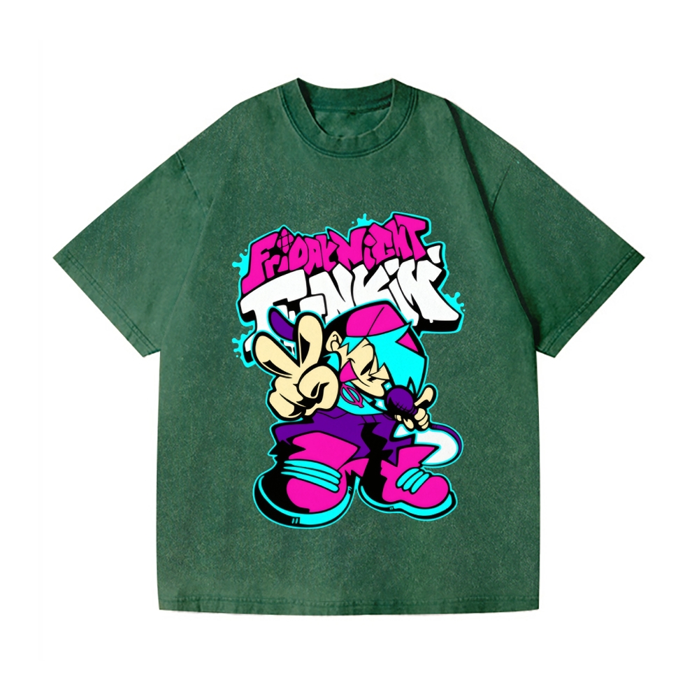 Friday Night Funkin Vintage Wash Japanese Design T-Shirt
