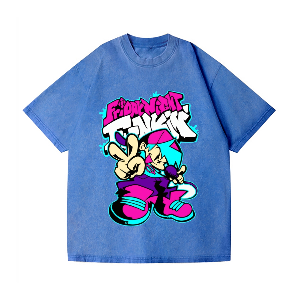 Friday Night Funkin Vintage Wash Japanese Design T-Shirt
