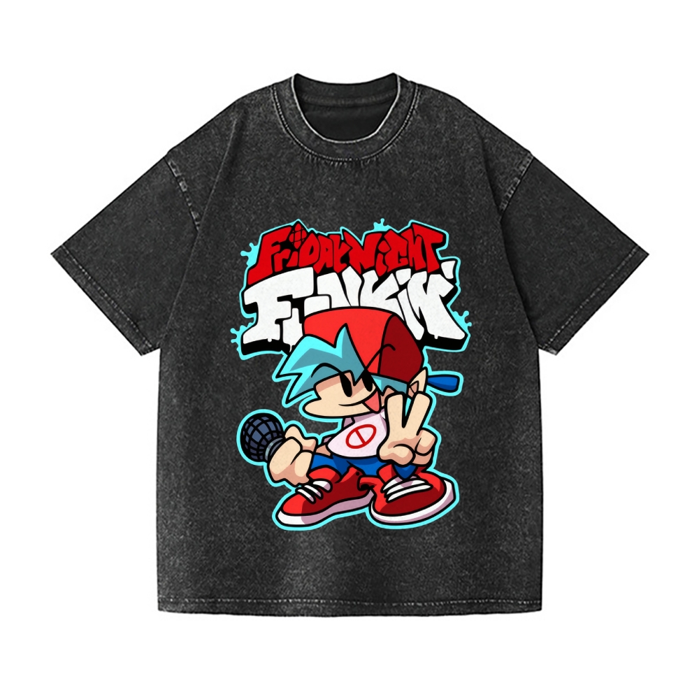 Friday Night Funkin Vintage Wash Japanese Design T-Shirt