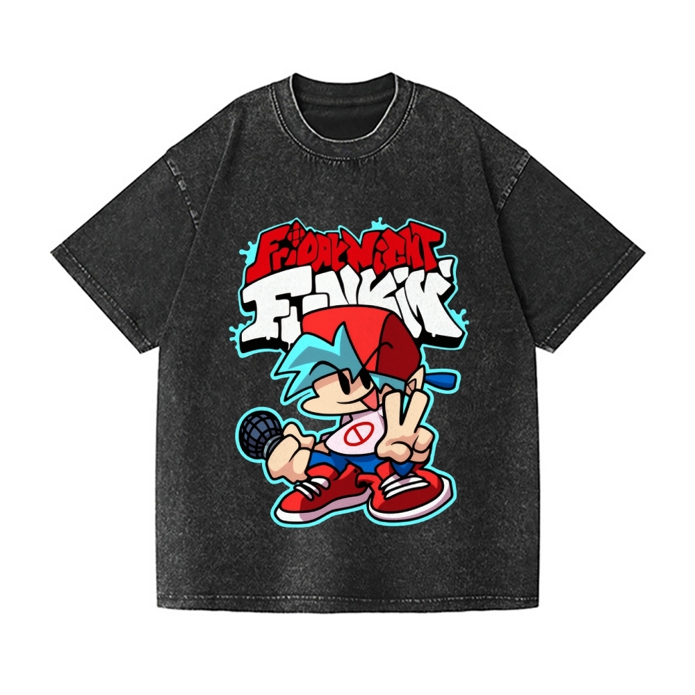 Friday Night Funkin Vintage Wash Japanese Design T-Shirt