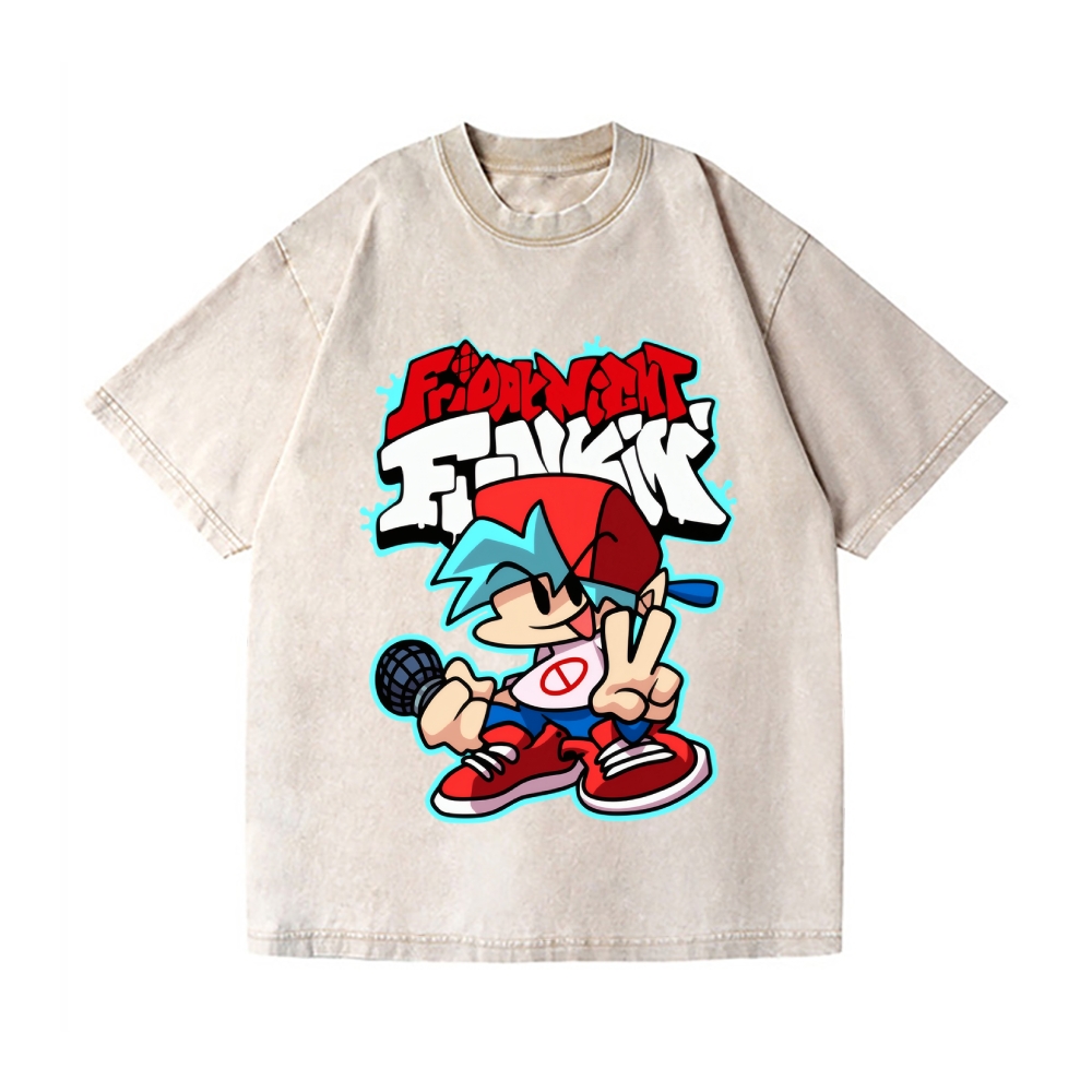 Friday Night Funkin Vintage Wash Japanese Design T-Shirt