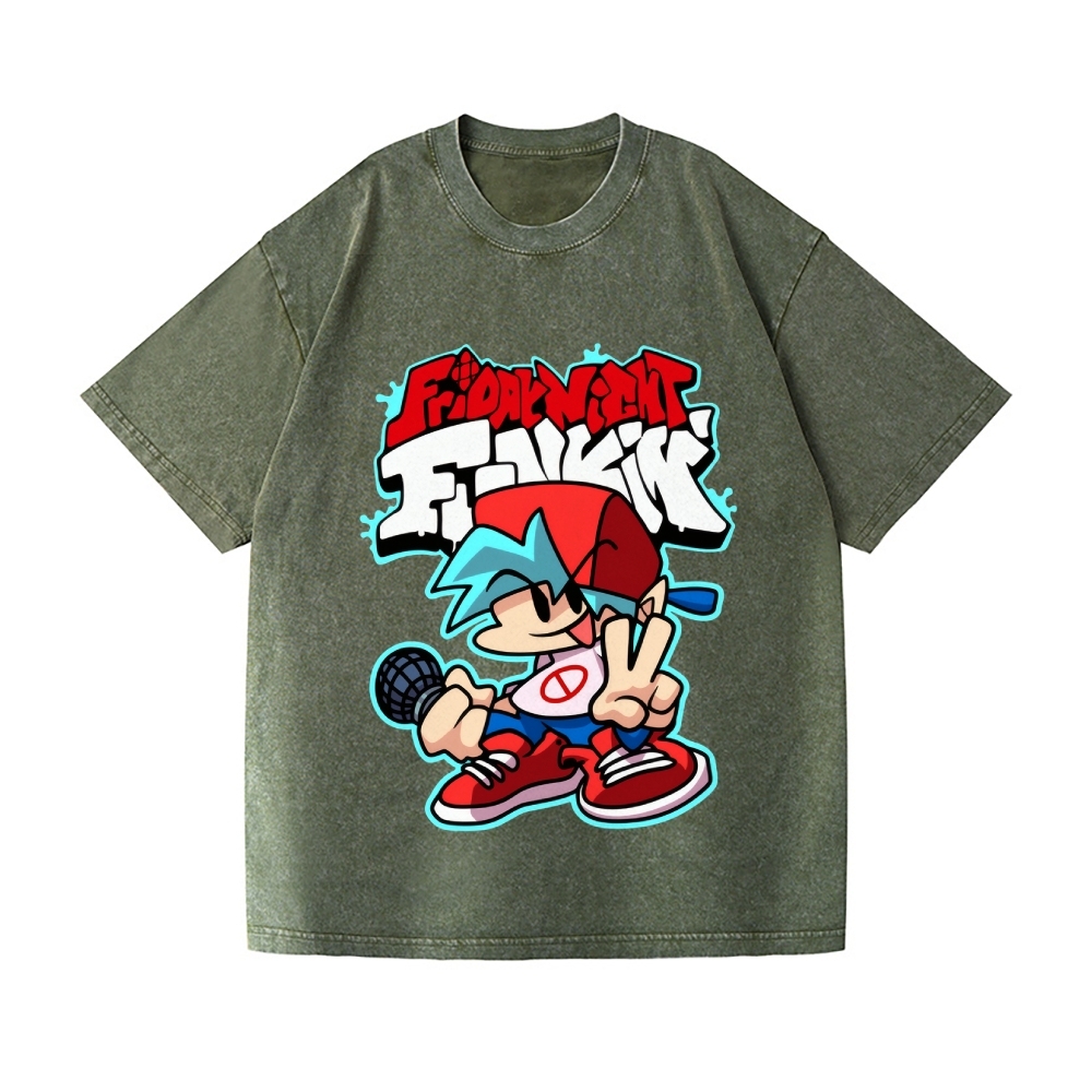 Friday Night Funkin Vintage Wash Japanese Design T-Shirt