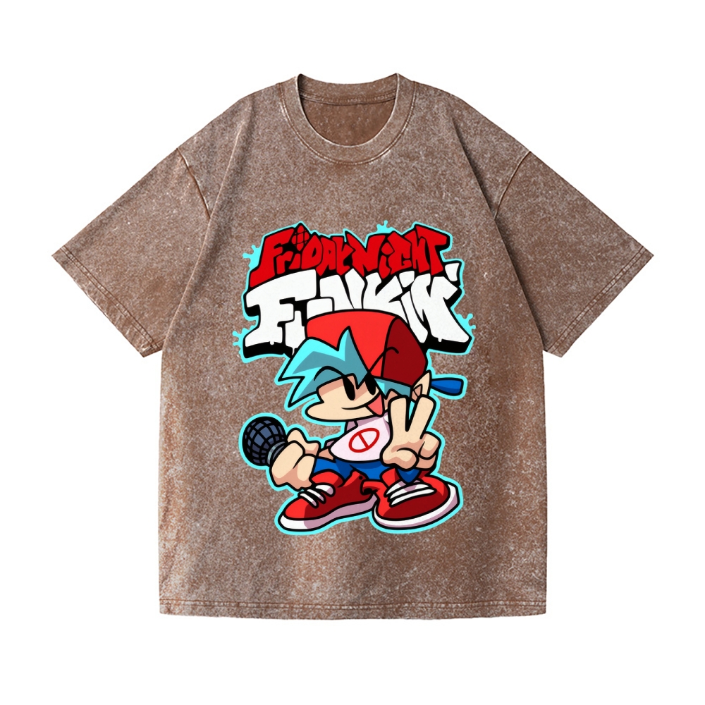Friday Night Funkin Vintage Wash Japanese Design T-Shirt