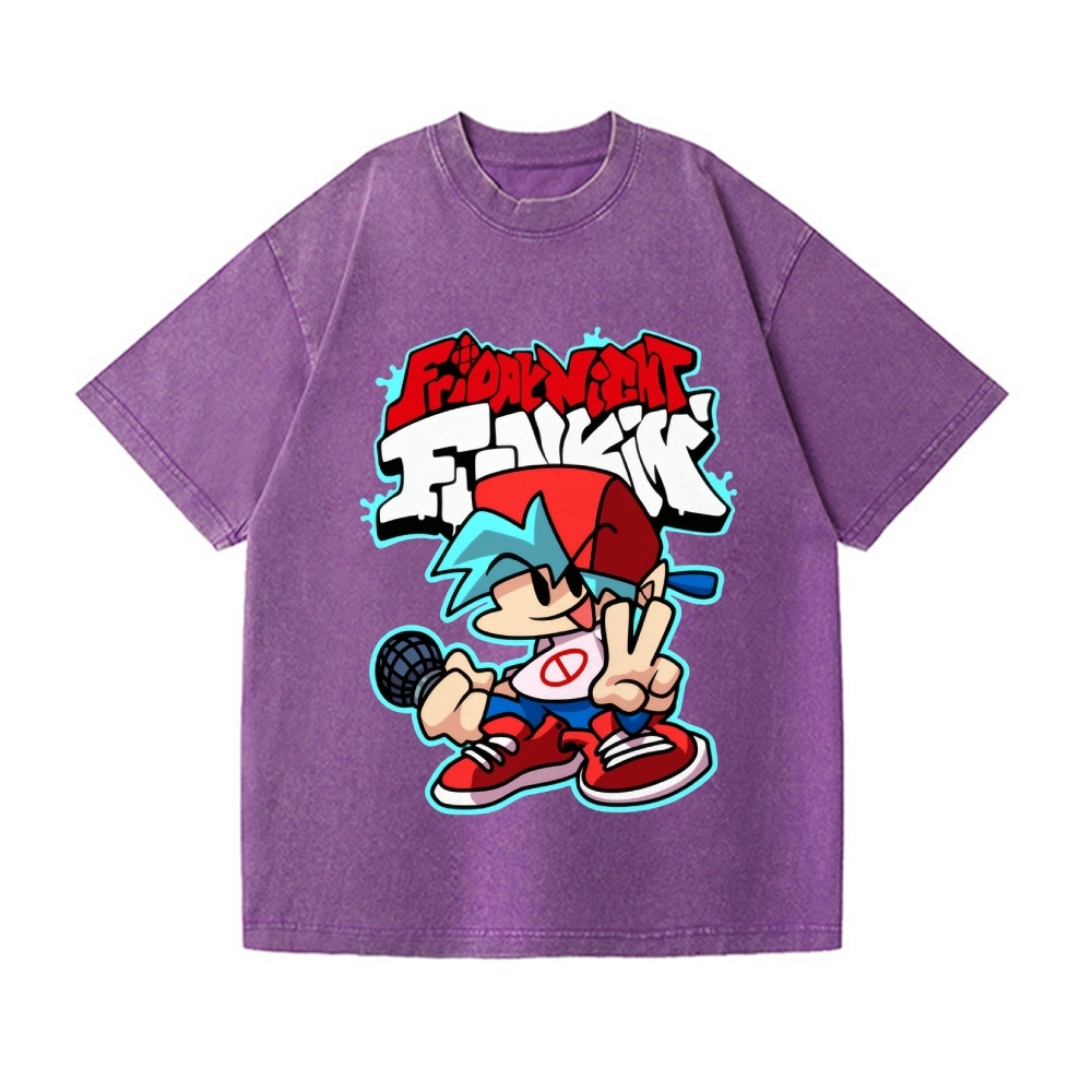 Friday Night Funkin Vintage Wash Japanese Design T-Shirt