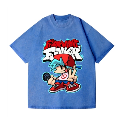 Friday Night Funkin Vintage Wash Japanese Design T-Shirt