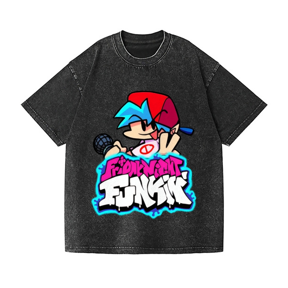 Friday Night Funkin Vintage Wash Japanese Design T-Shirt