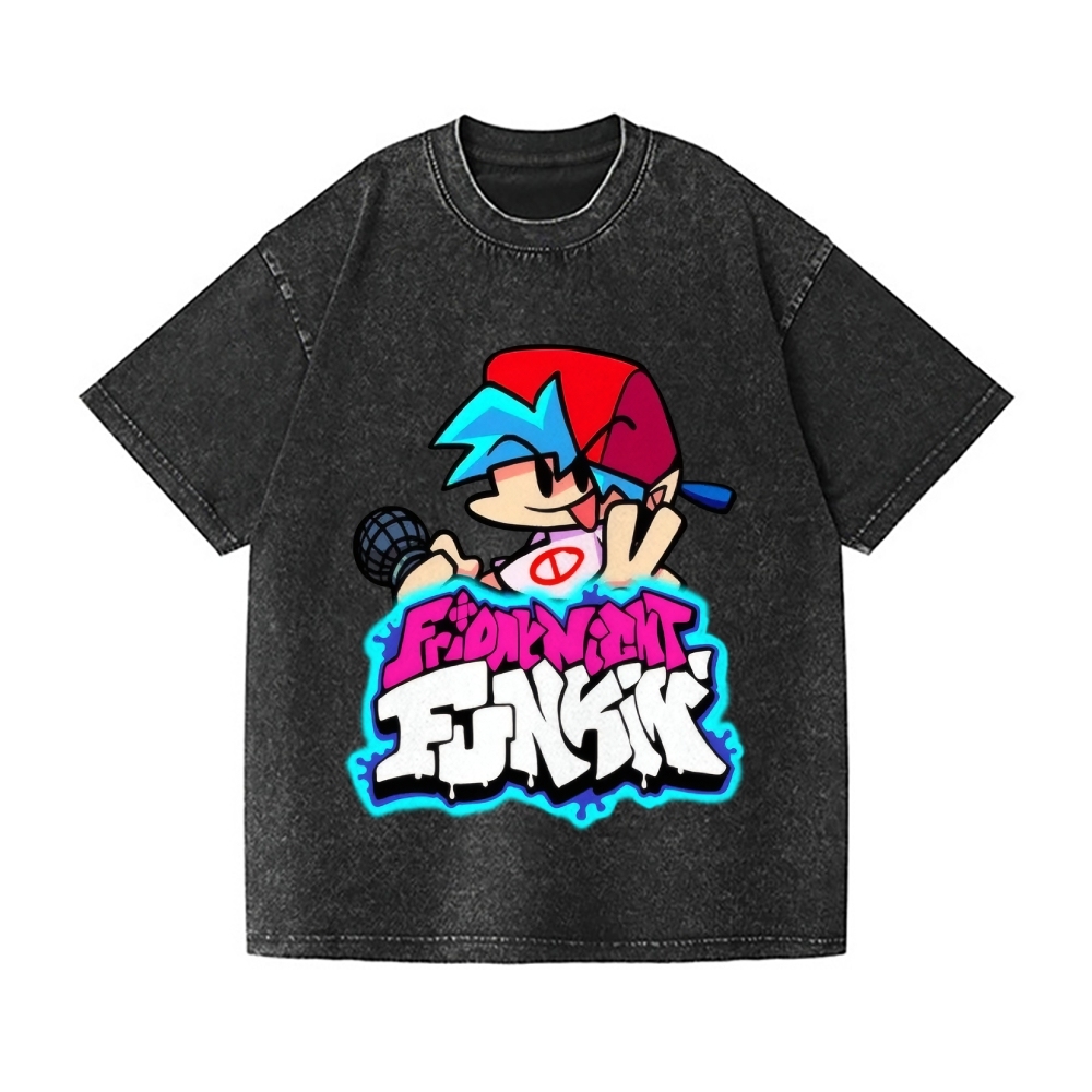 Friday Night Funkin Vintage Wash Japanese Design T-Shirt