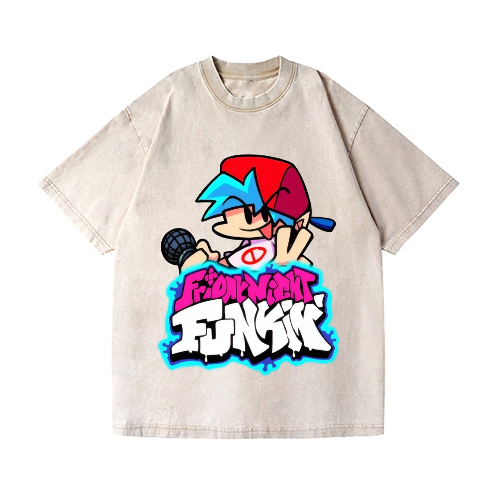 Friday Night Funkin Vintage Wash Japanese Design T-Shirt