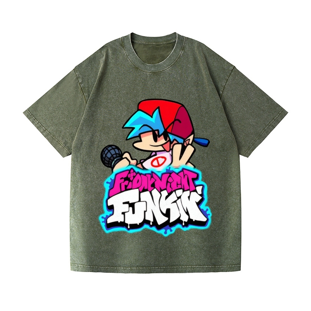 Friday Night Funkin Vintage Wash Japanese Design T-Shirt