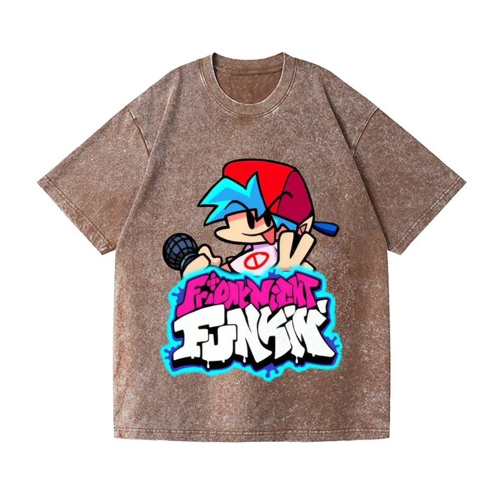 Friday Night Funkin Vintage Wash Japanese Design T-Shirt