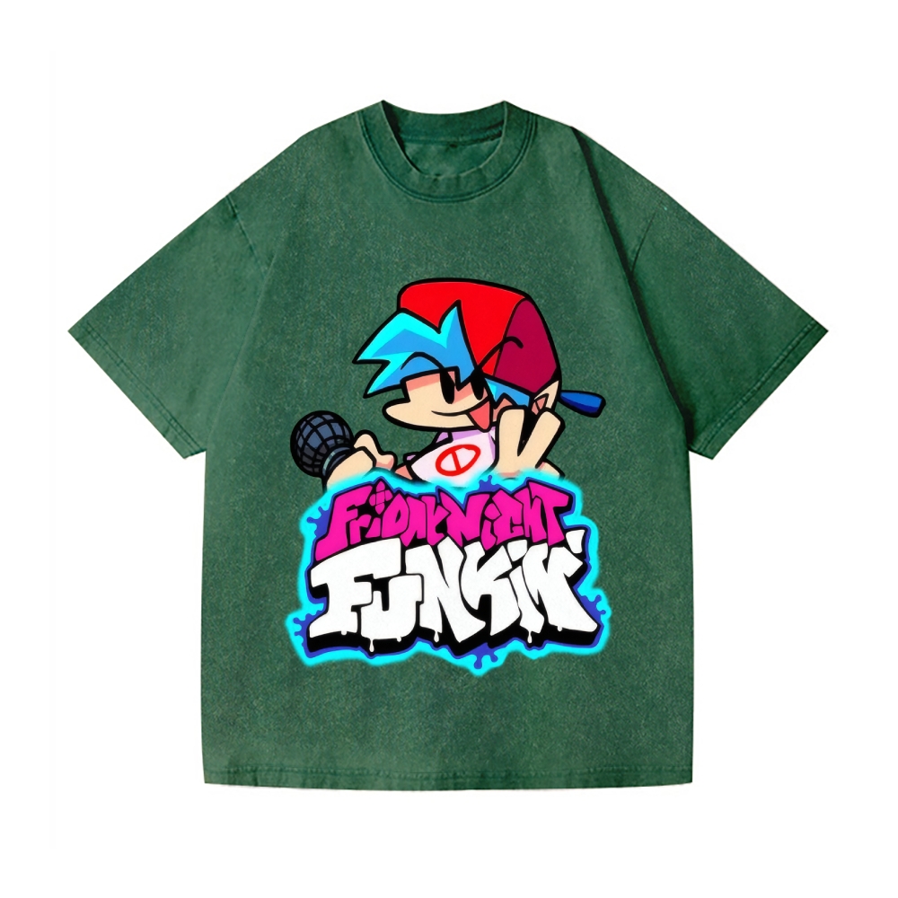 Friday Night Funkin Vintage Wash Japanese Design T-Shirt