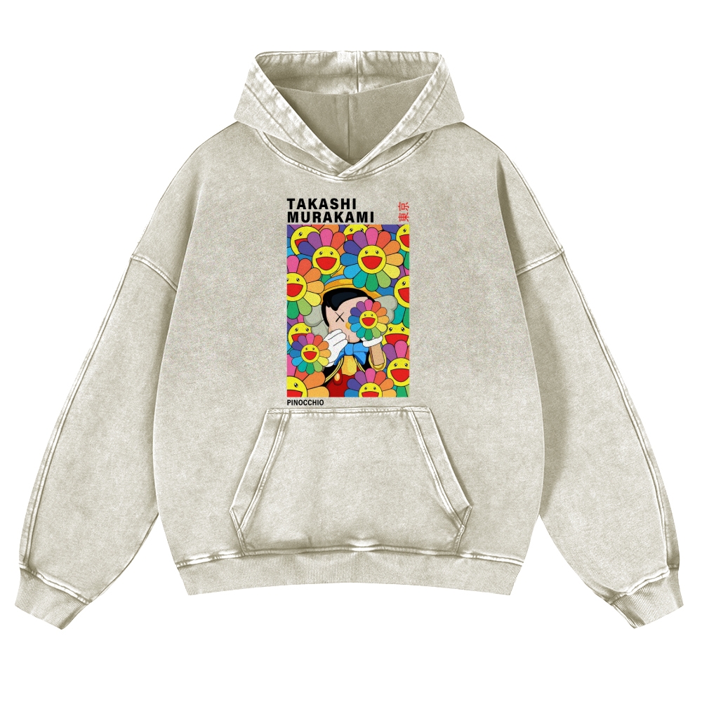 TM Pinocchio Vintage Washed Thick Cotton Hoodie