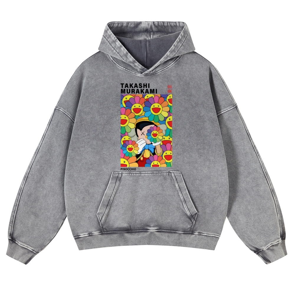 TM Pinocchio Vintage Washed Thick Cotton Hoodie