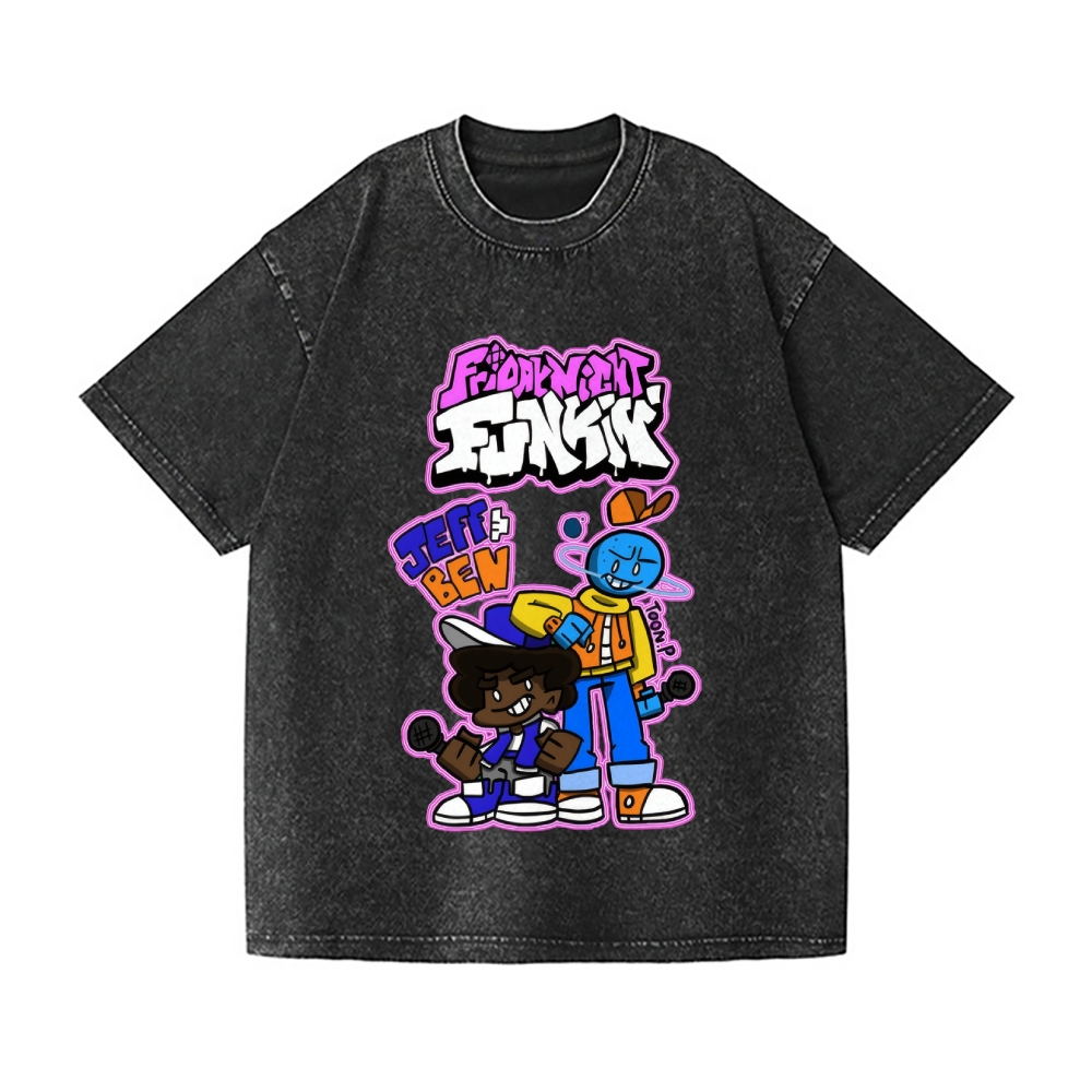 Friday Night Funkin Vintage Wash Japanese Design T-Shirt