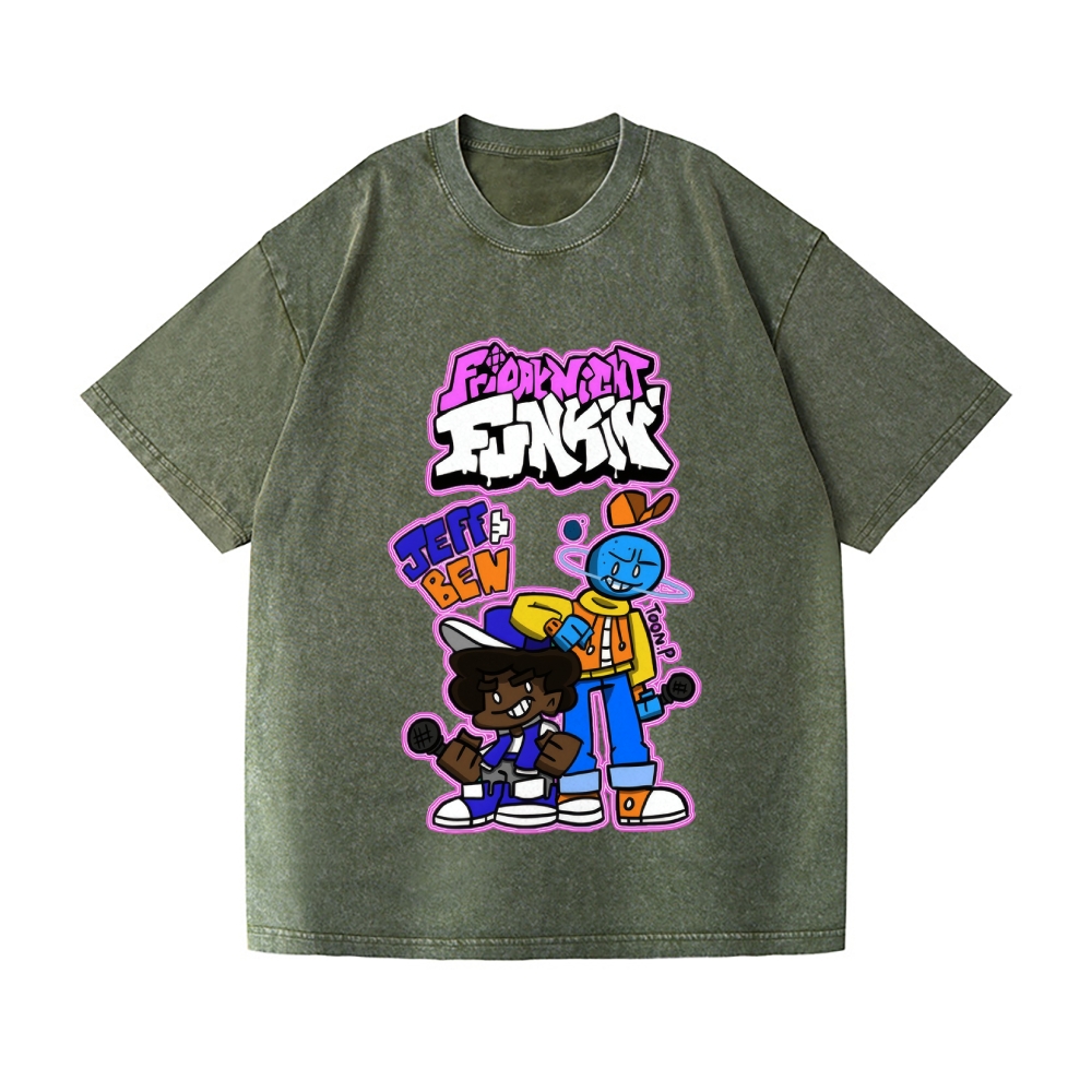 Friday Night Funkin Vintage Wash Japanese Design T-Shirt