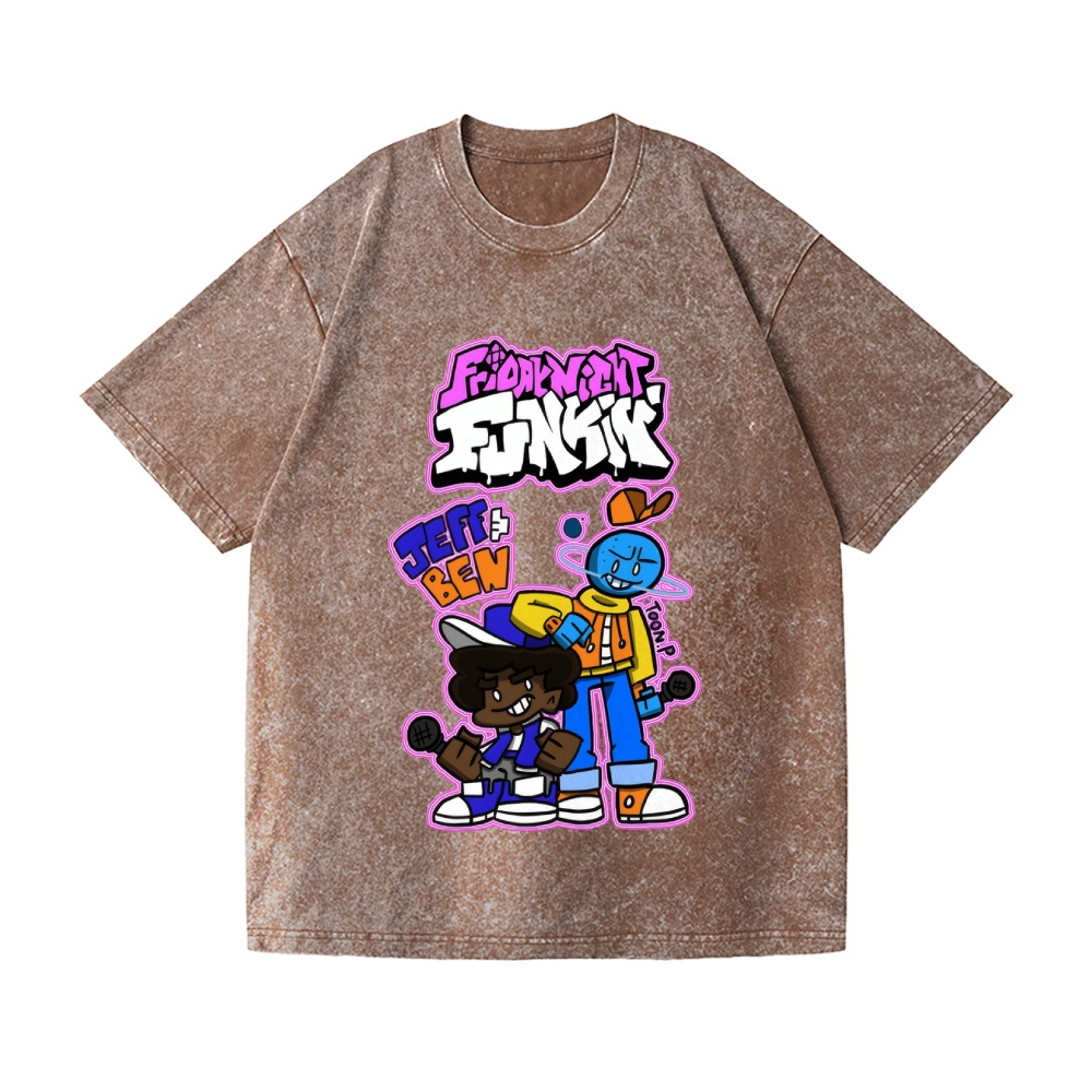 Friday Night Funkin Vintage Wash Japanese Design T-Shirt