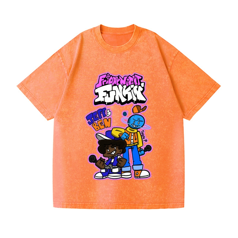 Friday Night Funkin Vintage Wash Japanese Design T-Shirt