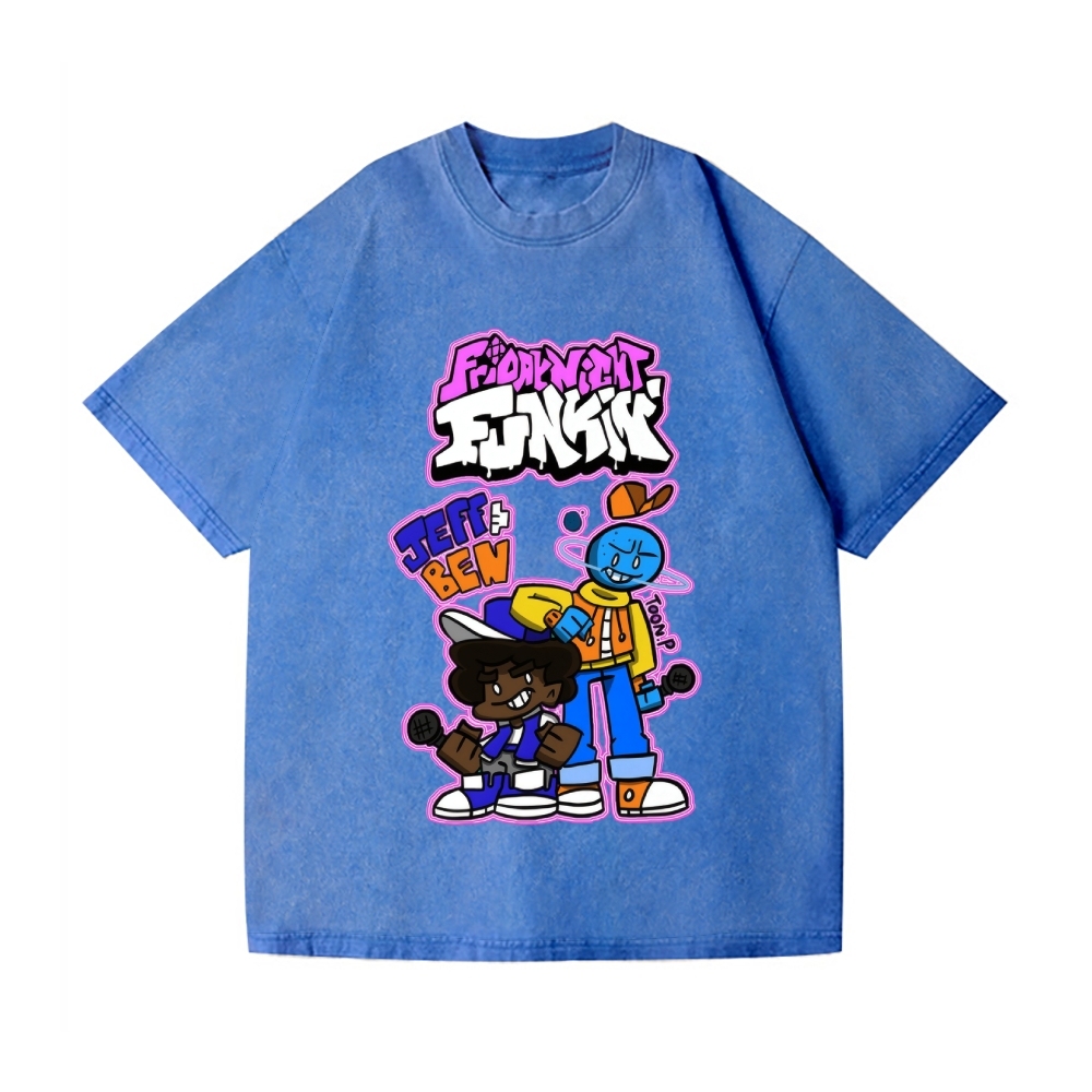 Friday Night Funkin Vintage Wash Japanese Design T-Shirt