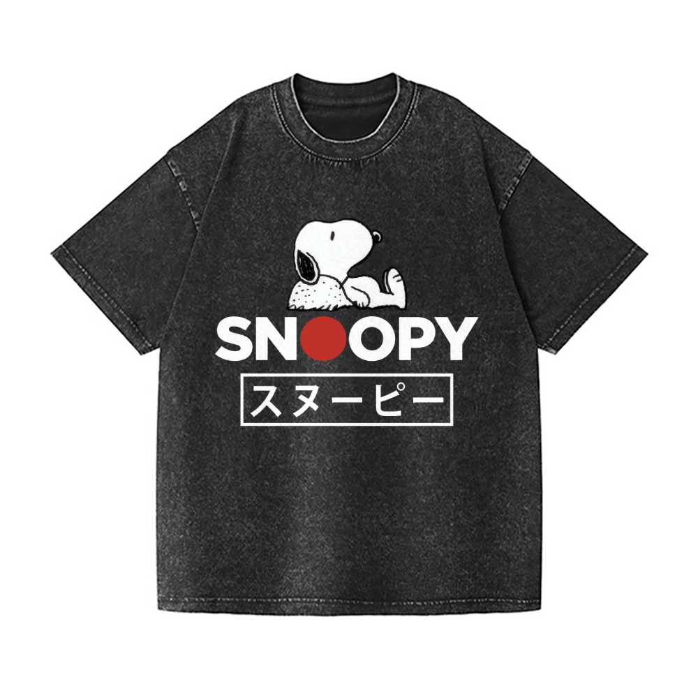 Snoopy Vintage Wash Japanese Design T-Shirt