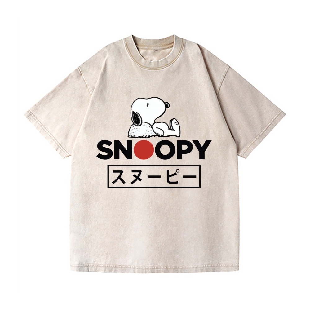Snoopy Vintage Wash Japanese Design T-Shirt
